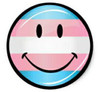 trans flag classic round smiley sticker