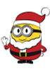 Minion Santa Sticker
