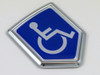 Handicap crest 3D chrome automobile emblem