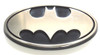 Batman Oval Black and Chrome Emblem
