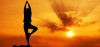 Yoga at Sunset Sticker