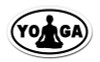 Yoga Lotus Oval Sticker