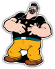 Bluto Brutus Popeye FUNNY CAR STICKER