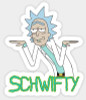 RICK AND MORTY schwifty STICKER 2