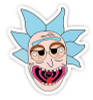 Rick with Morty EYES Funny Sticker
