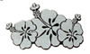 Triple Hibiscus Chrome Emblem