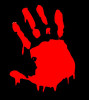 bloody hand Funny Humor Decal Sticker