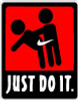 Just Do It Sticker RED