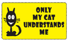 Only My Cat Understands Me Bumper Sticker