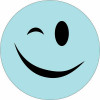 smiley wink blue sticker