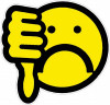 Thumbs Down Smiley Sticker