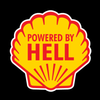 Powered By Shell Sticker funny color auto sticker