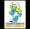 Smurfette Kissed a Smurf Rectangular Decal