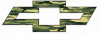 Chevy Bowtie Logo Decal Sticker - GREEN CAMO