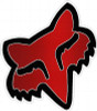 F Head CARBON FIBER Red auto racing sticker