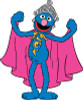 Super Grover standing pink cape
