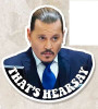 JOHNNY DEPP THATS HEARSAY CELEB STICKER