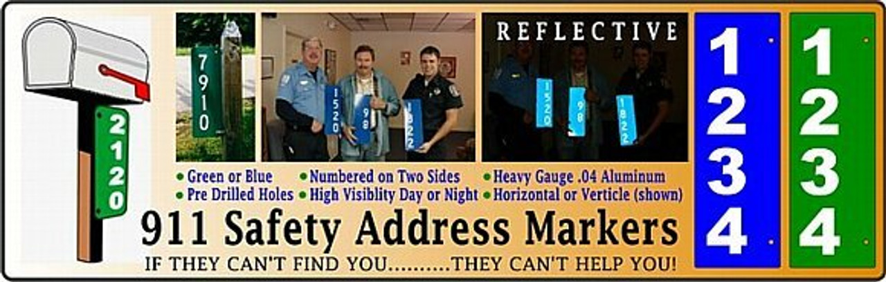Reflective Address Signs