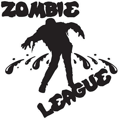 Zombie league window sticker - ChromeAutoDecals.com