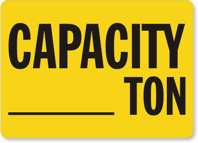 Capacity Sign 2 - ChromeAutoDecals.com