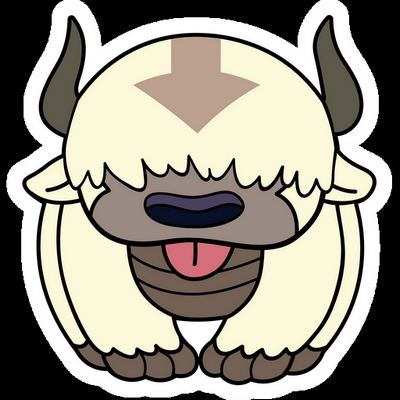 avatar the last airbender appa cartoon sticker - ChromeAutoDecals.com
