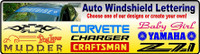 Windshield Vinyl Lettering