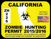 Zombie Permit Stickers