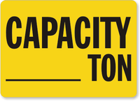 Capacity Signs or Stickers