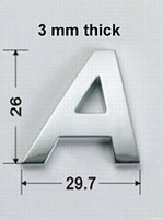 Style 2 - Italic Block - 1.2"