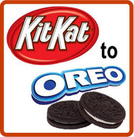 KitKat to Oreo CANDY LOGOS