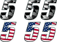 Race Car Number Sticker Kits