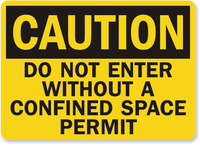 Confined Space Signs or Stickers