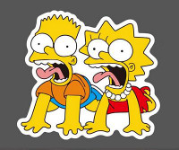 Bart and Lisa Simpson SCARED Bart and Lisa Simpson SCARED