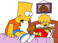 bart and lisa simpson sticker bart and lisa simpson sticker