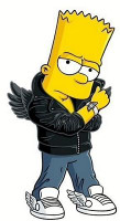 BART SIMPSON WINGS STICKER BART SIMPSON WINGS STICKER