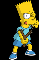 bart simpson SLING SHOT Sticker