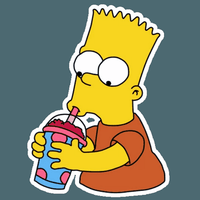 bart simpson SLURPIE Sticker