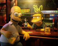 Homer Simpson and Moe Sticker Homer Simpson and Moe Sticker