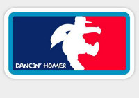 Simpson HOMER DANCIN RWB STICKER Simpson HOMER DANCIN RWB STICKER