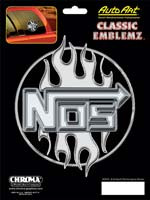 NOS Embossed Chrome Decal