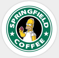 Simpson SPRINGFIELD COFFEE STICKER Simpson SPRINGFIELD COFFEE STICKER