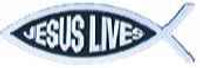 Jesus Lives Fish Chrome Emblem