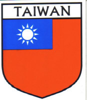 Taiwan Flag Crest Decal Sticker