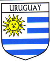 Uruguay Flag Crest Decal Sticker