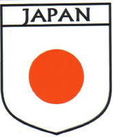 Japan Flag Crest Decal Sticker