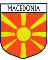 Macedonia Flag Crest Decal Sticker