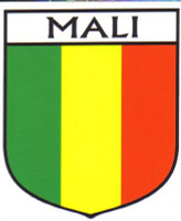 Mali Flag Crest Decal Sticker