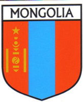 Mongolia Flag Crest Decal Sticker