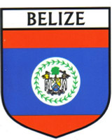 Belize Flag Crest Decal Sticker