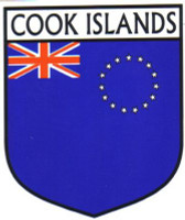 Cook Islands Flag Crest Decal Sticker